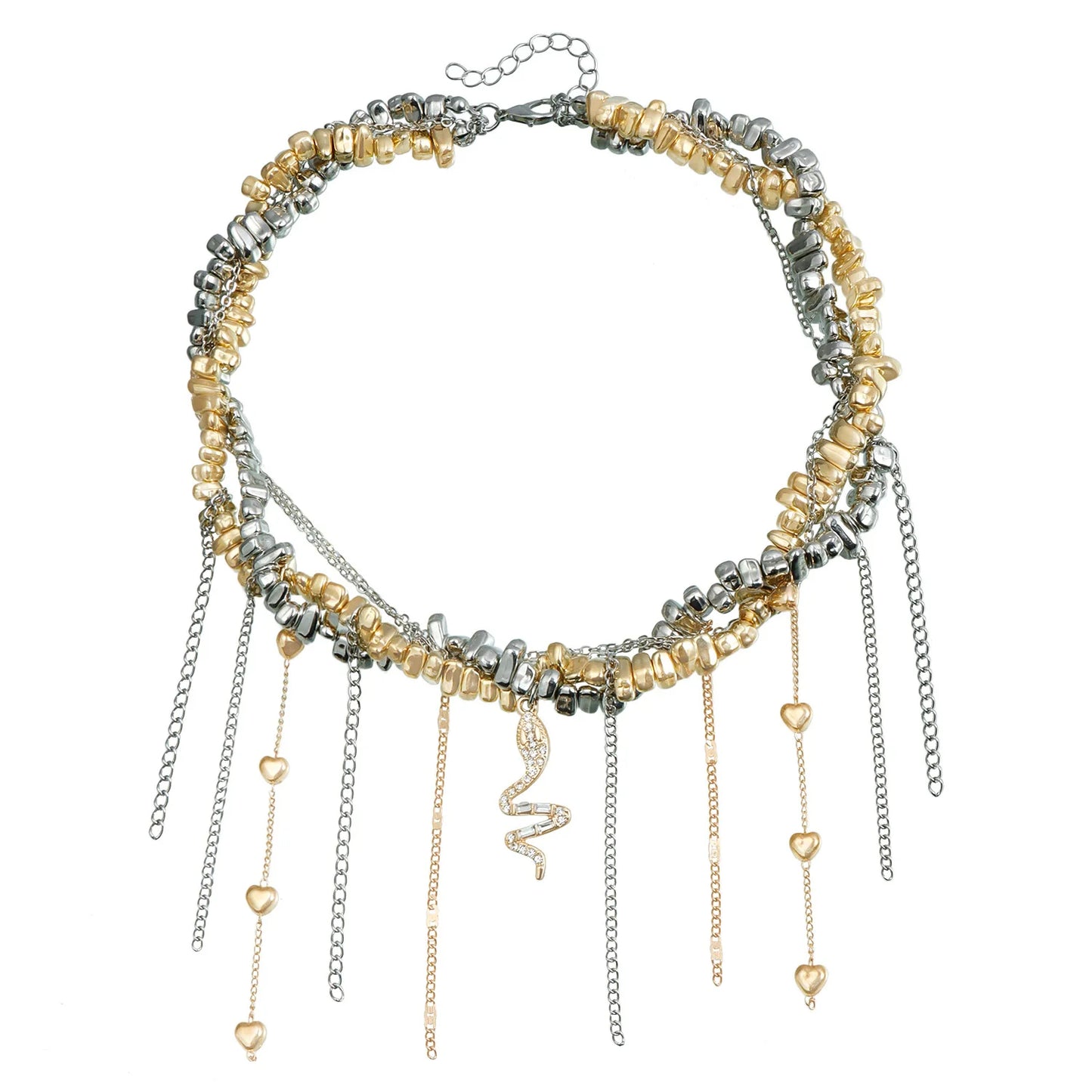 Sliver-Gold Snake Necklace